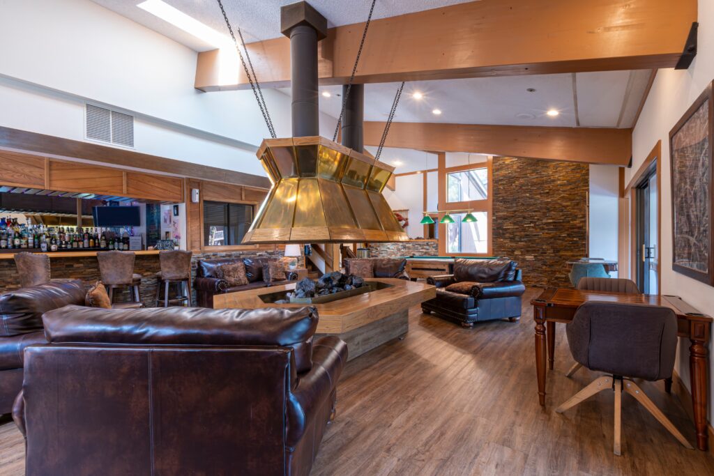 Clubhouse with fireplace